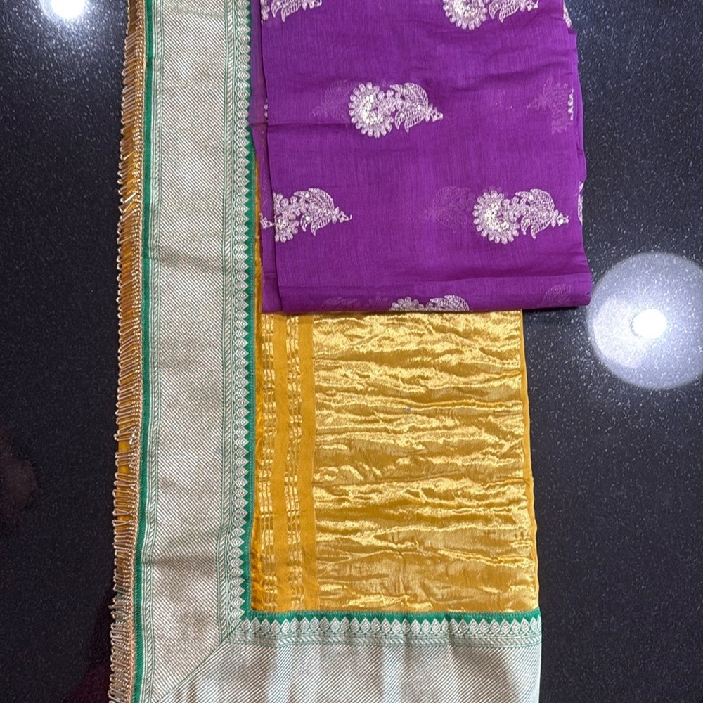 Gold Gaji Silk Saree